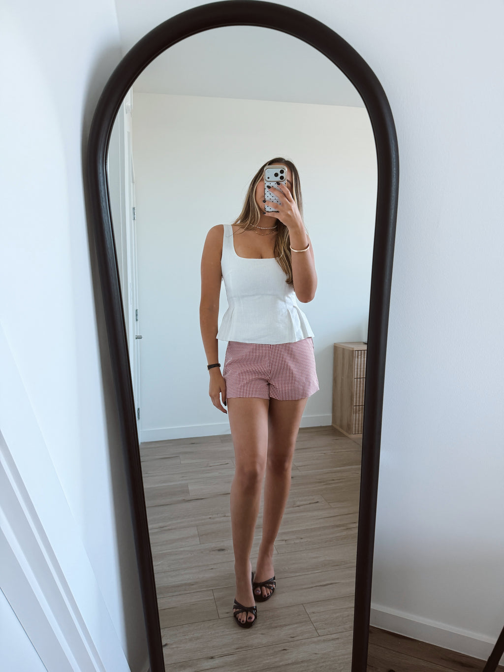 Linen Peplum Top