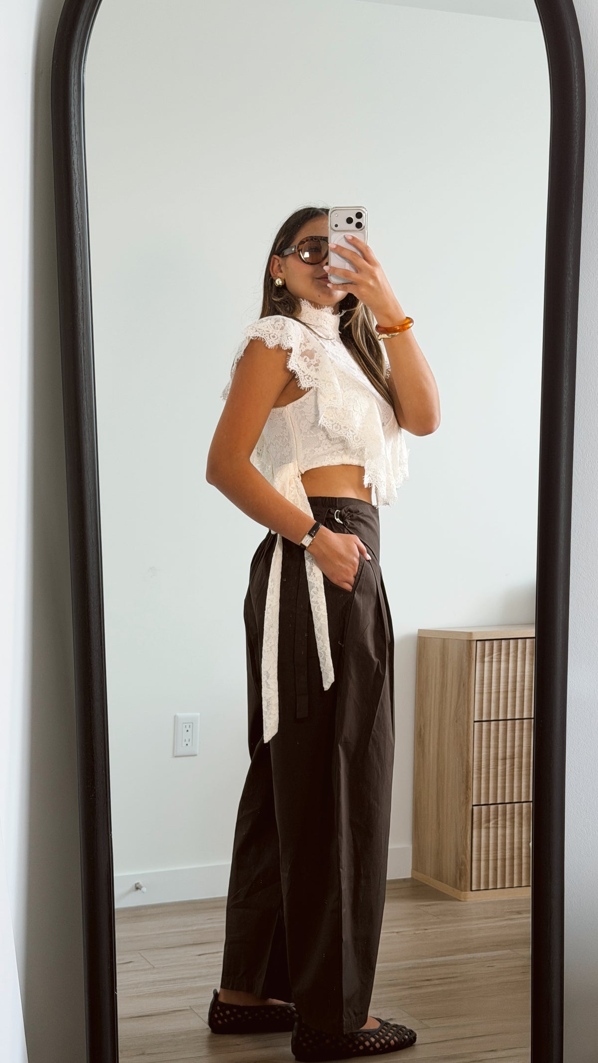 Lace Mock Neck Top