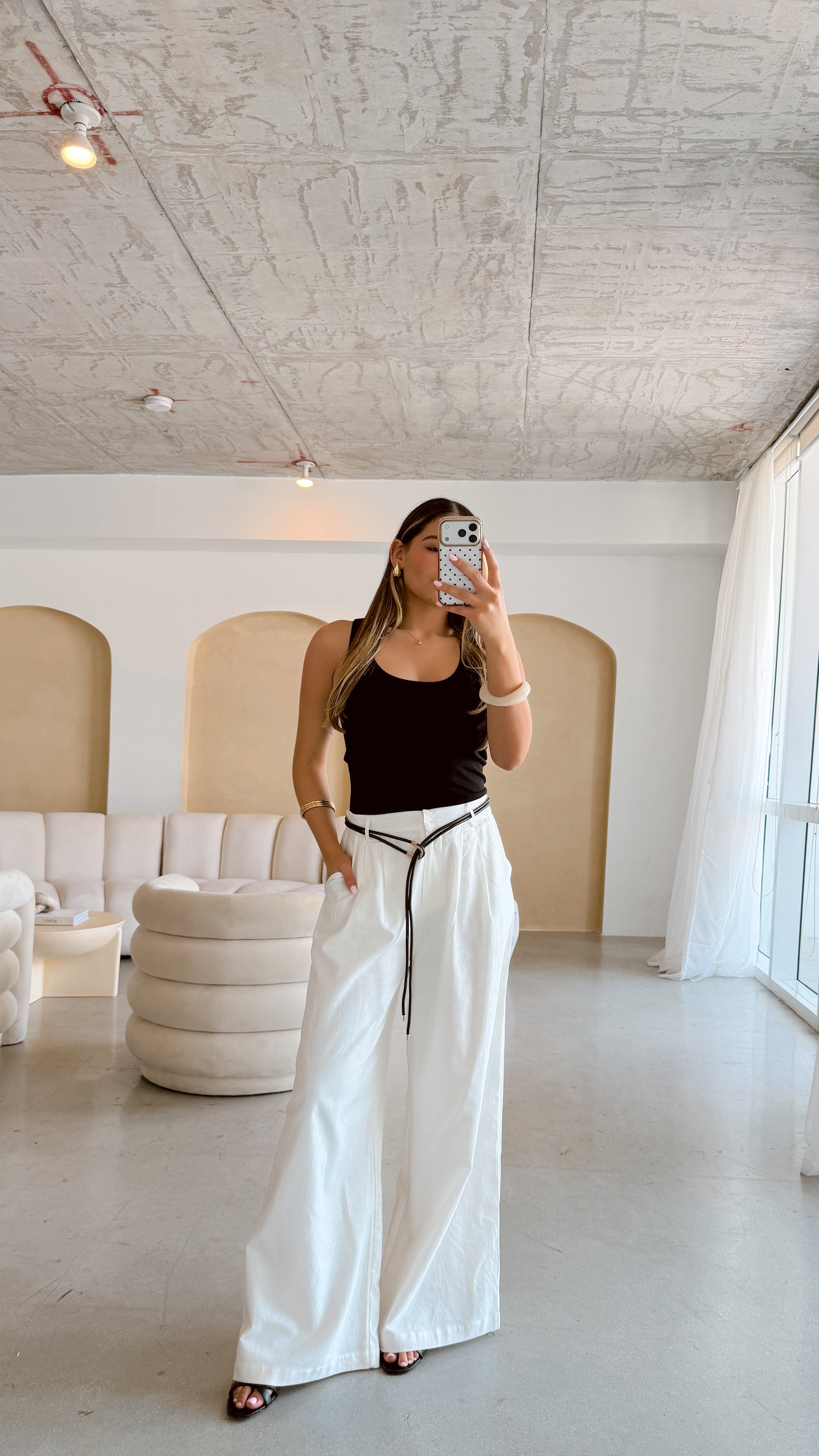 Linen Tailored Trousers with Belt