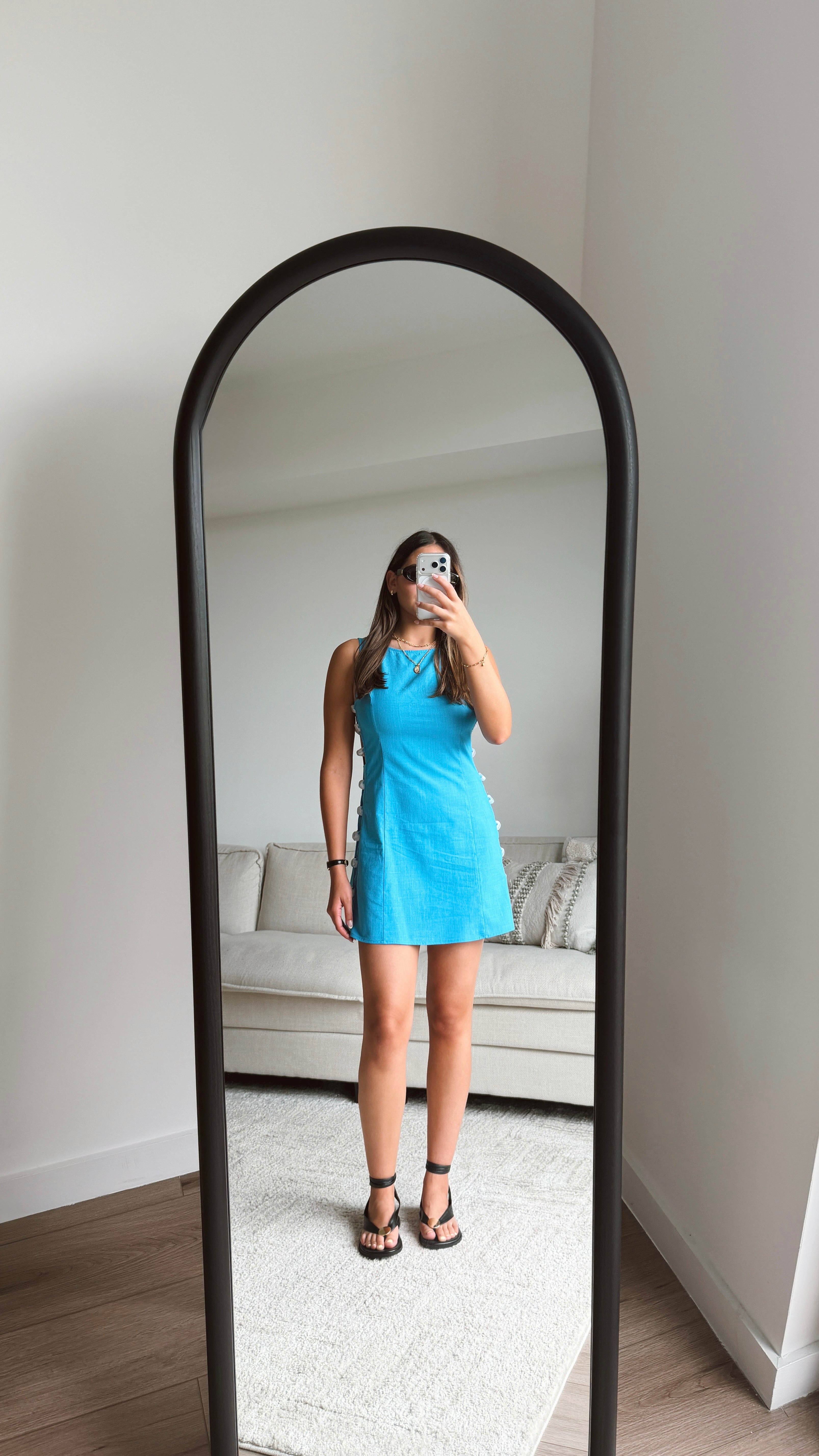 Beaded Linen Dress