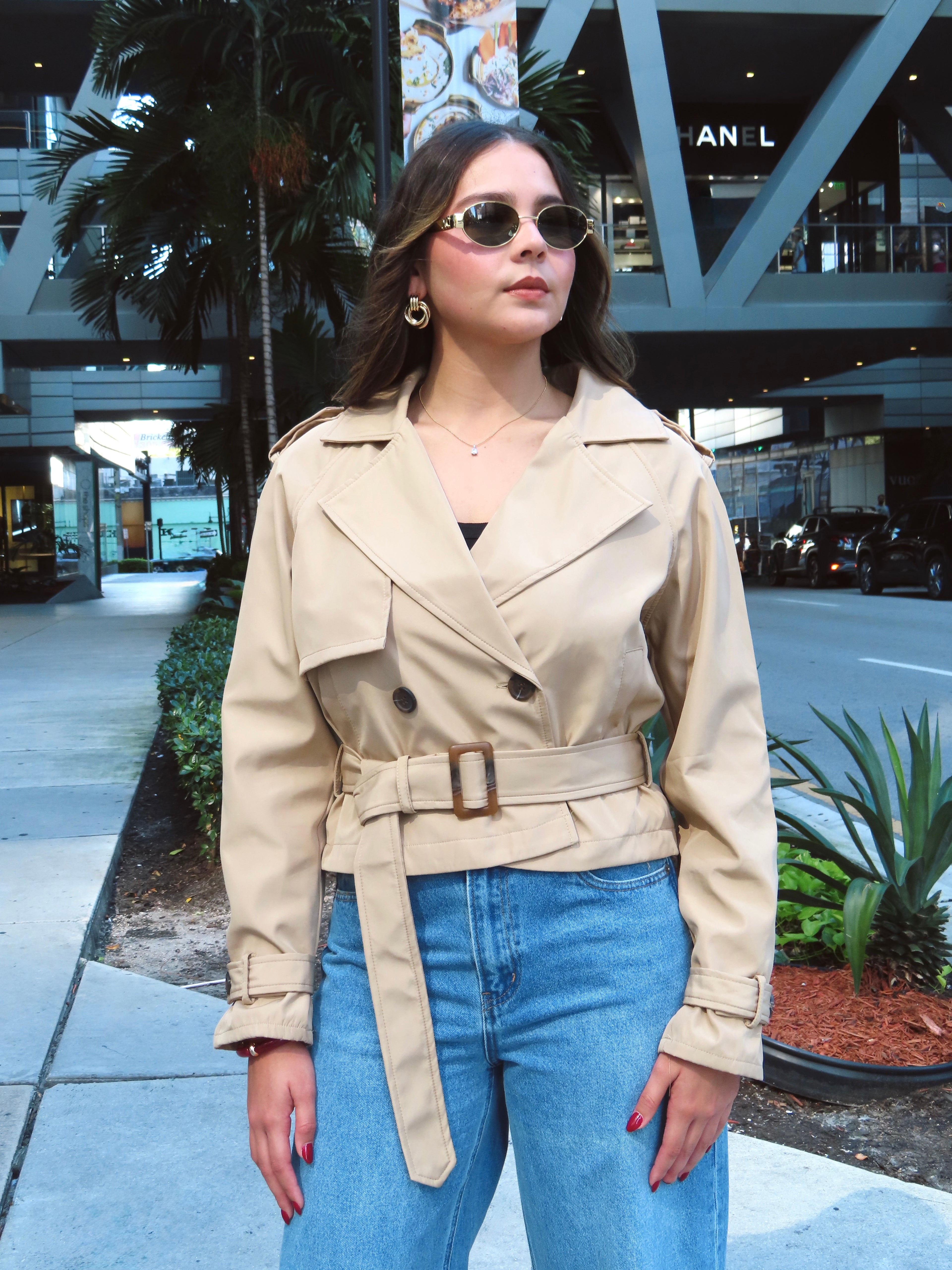 Amara Cropped Trench Coat