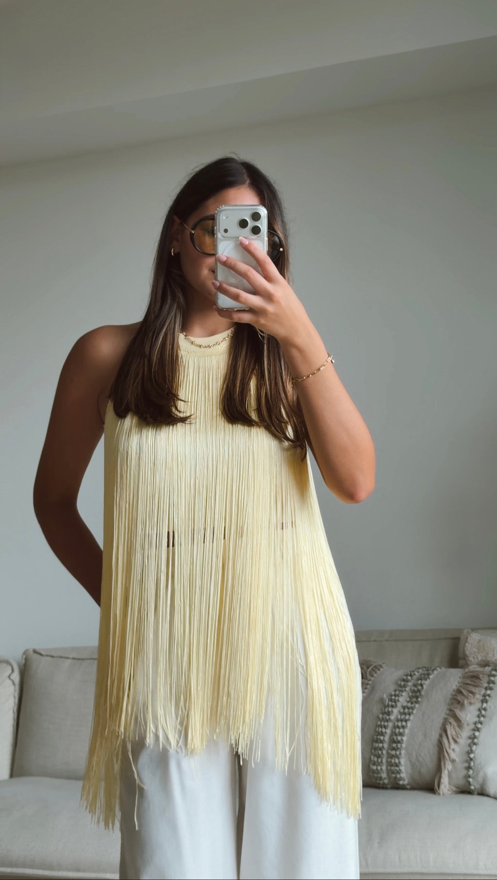 Fringe Knit Top