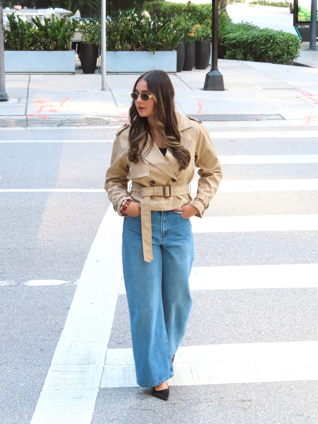 Amara Cropped Trench Coat