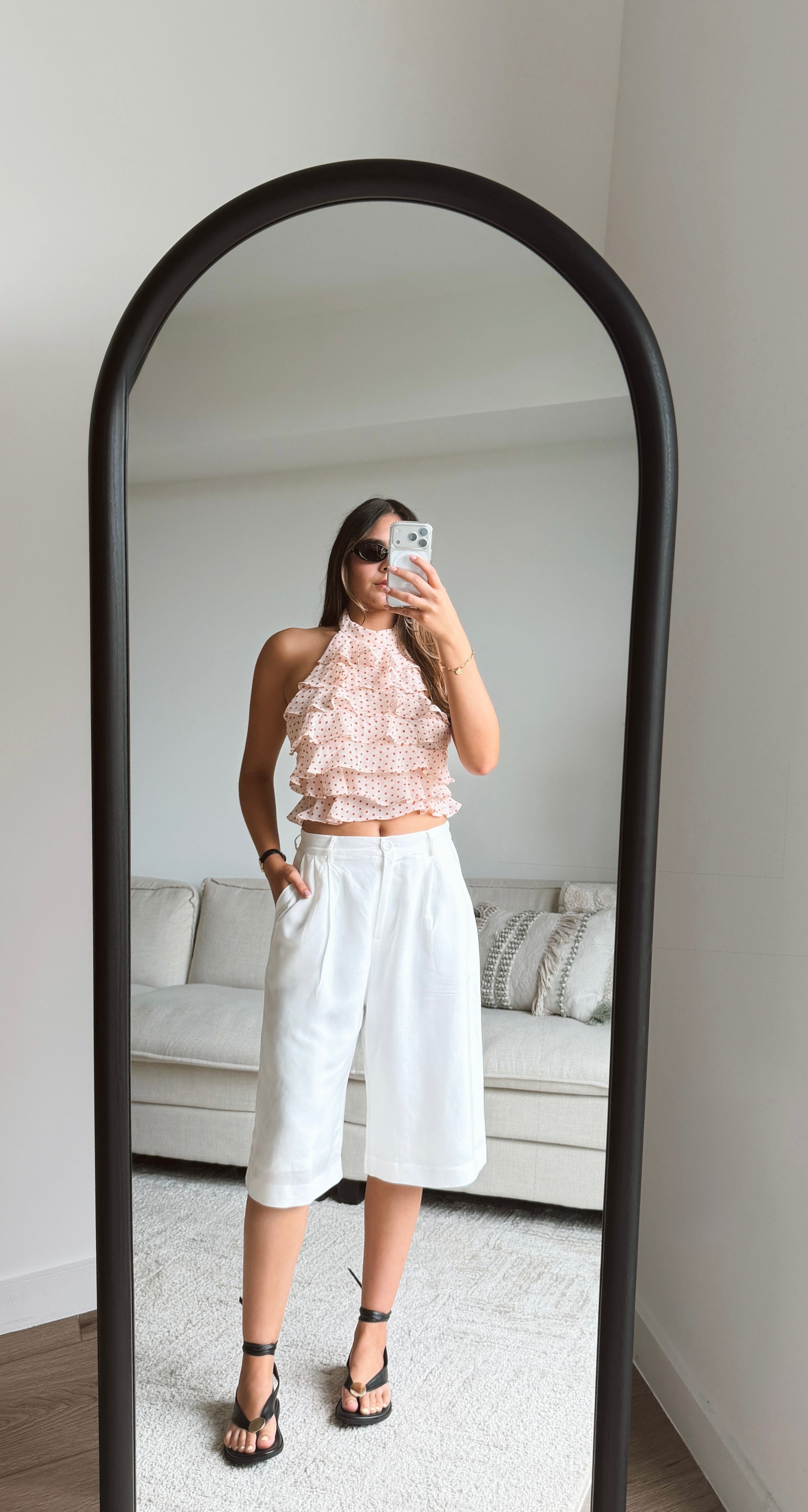 Backless Polka Dot Top